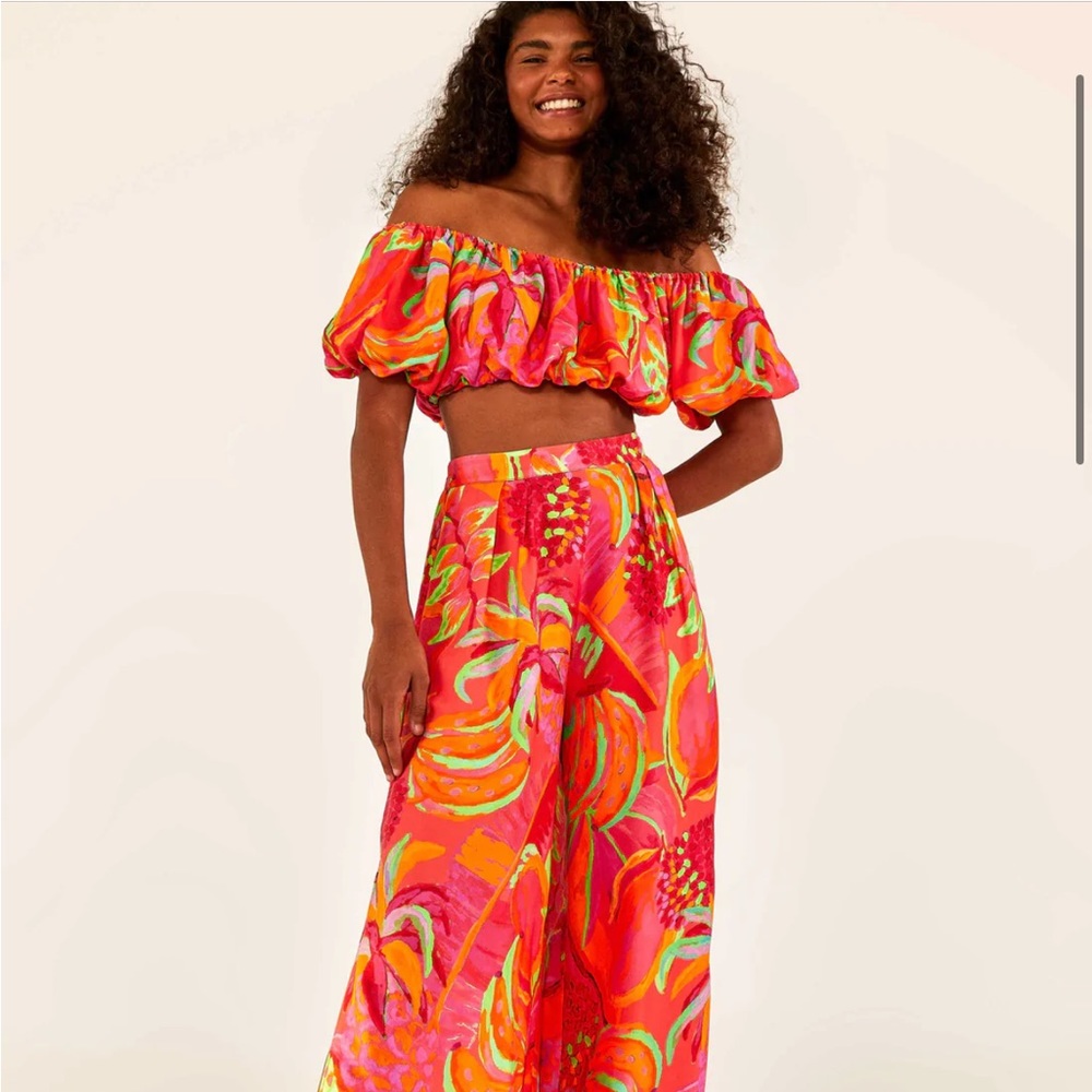 Farm Rio Set - Fruit Brush Pant and Top  XS